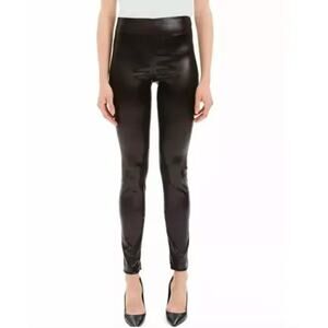 Theory Women's Skinny Chintz Faux-leather Stretch Leggings Mink Brown 345 Sz 4